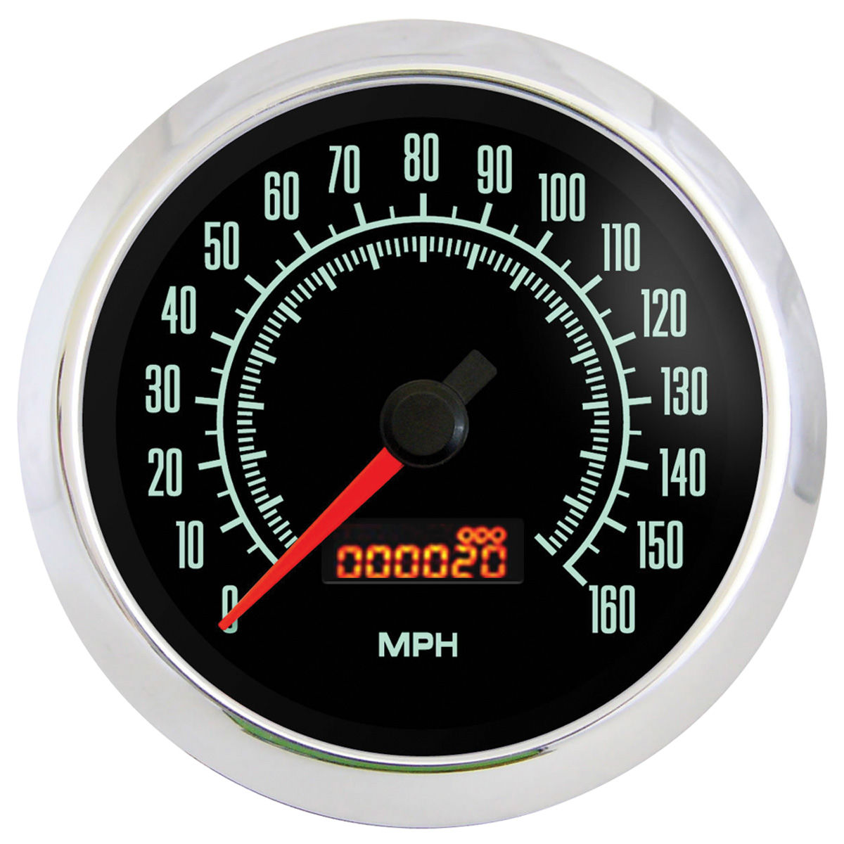 196473 GTO Gauge, Retro Muscle 33/8" Speedometer (160 Mph), by