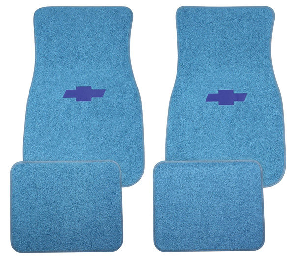 ACC Chevelle Floor Mats, Carpet Matched Oem Style Front And Rear blue