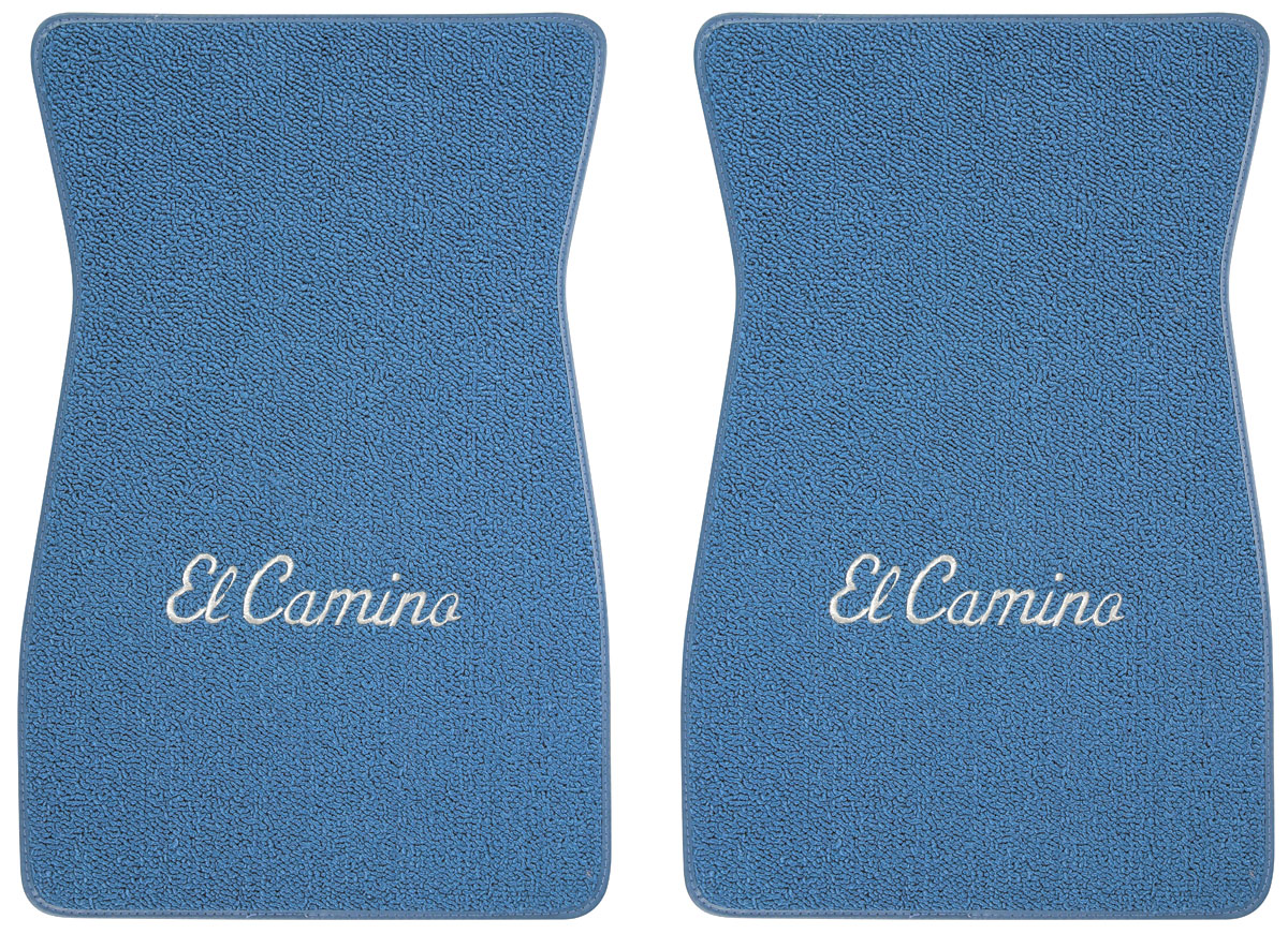 ACC 196473 Floor Mats, Carpet Matched Oem Style "El Camino" Script (Loop) Front Only