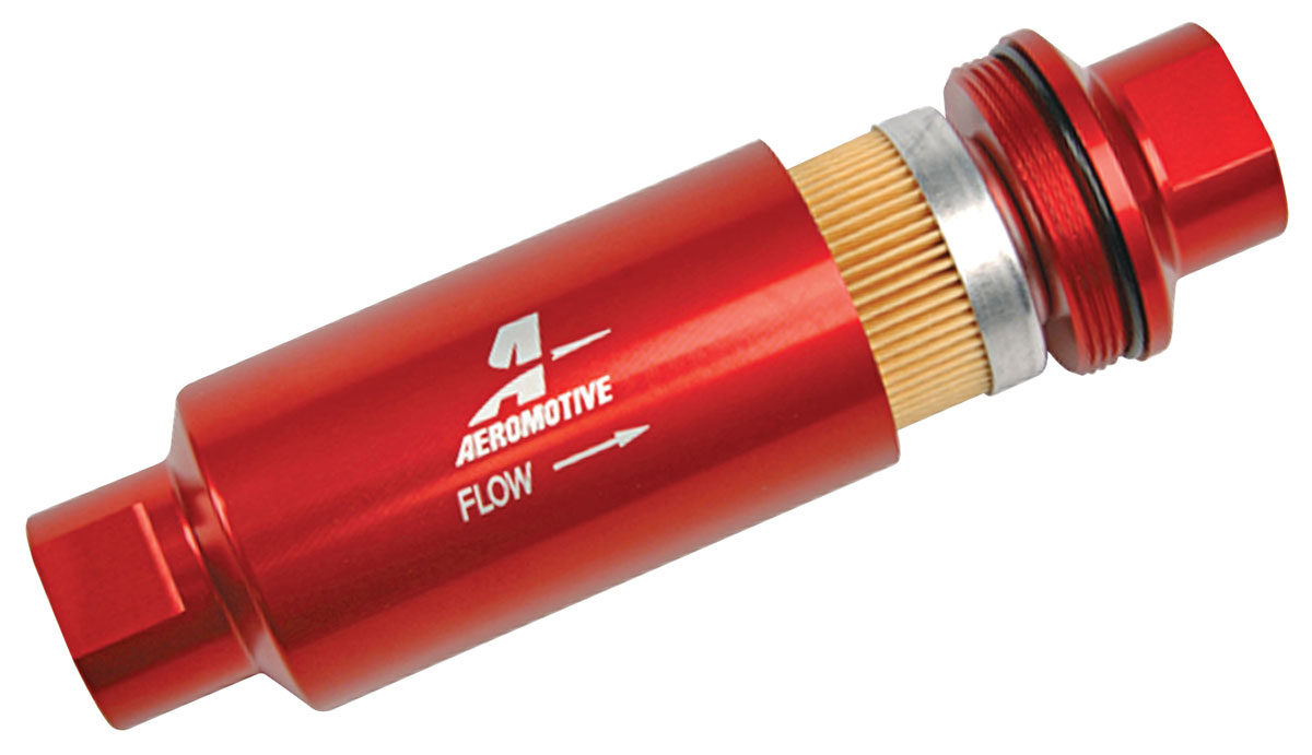 Fuel Filters, Aeromotive, InLine 10 Micron, Red