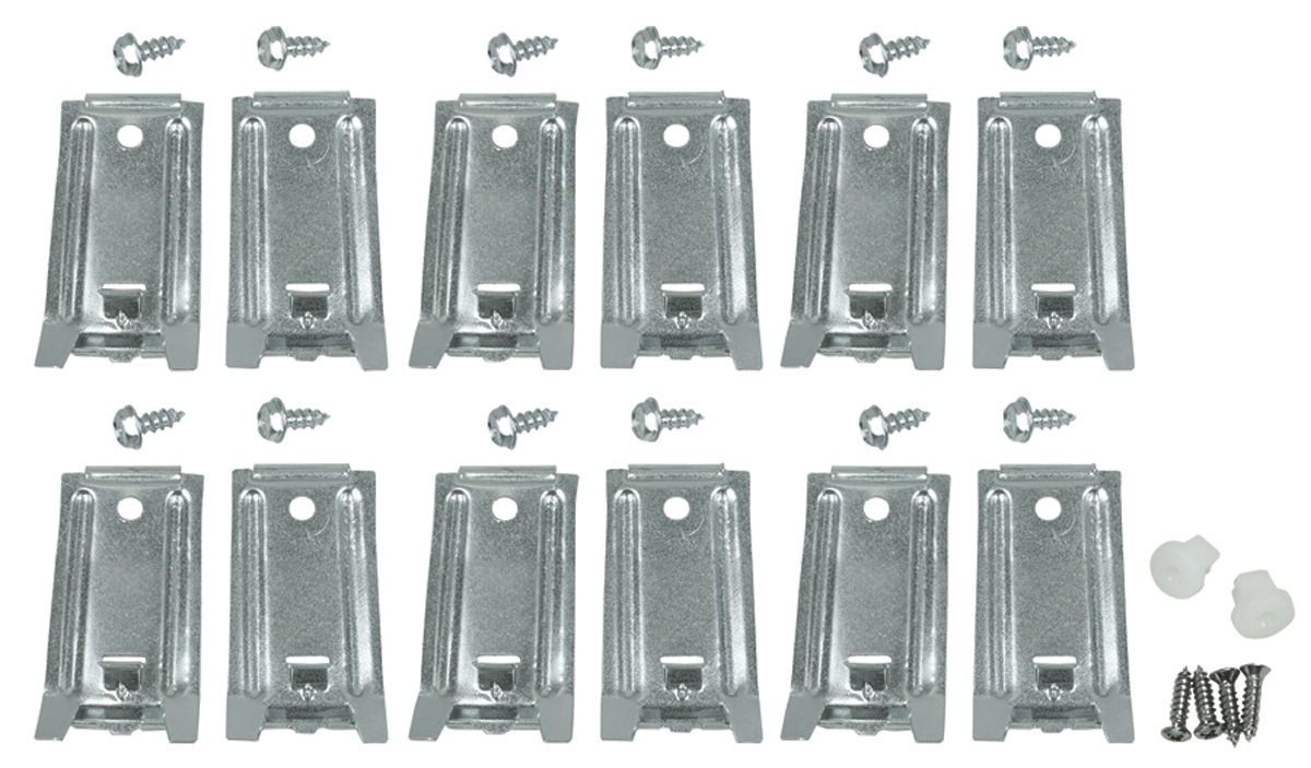 19681972 Rocker Molding Clip Kit GTO (4 Long, 8 Short)