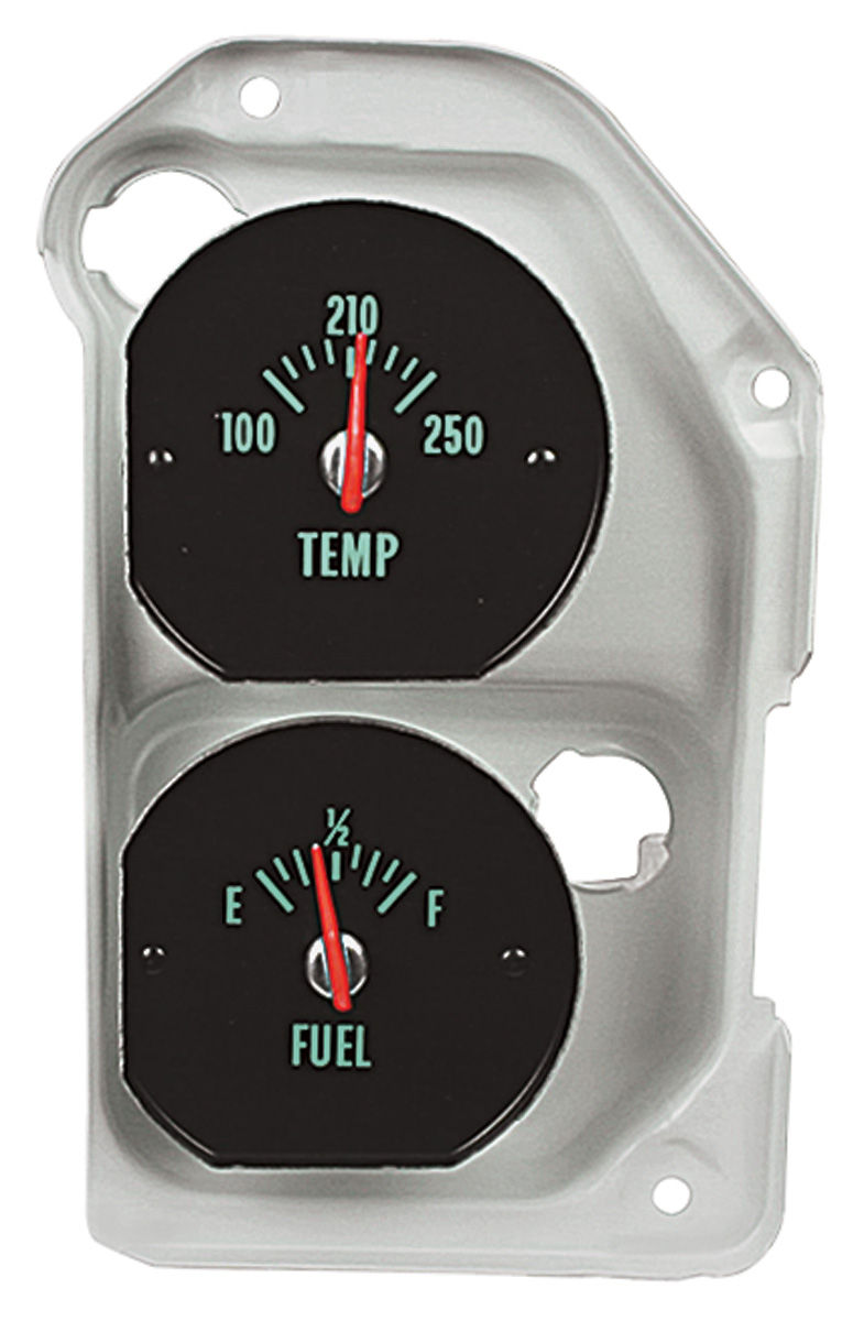 1970 Chevelle Gauge; Temperature & Fuel Green