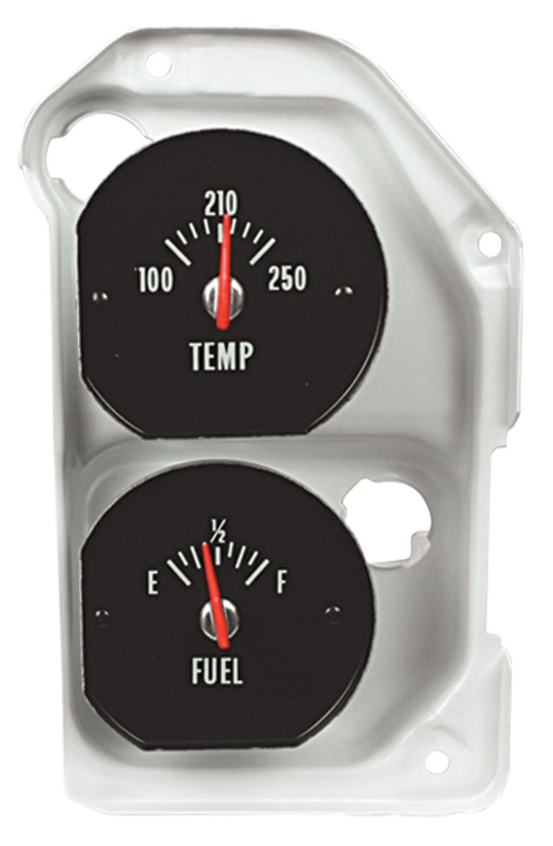 19711972 El Camino Gauge; Temperature & Fuel White