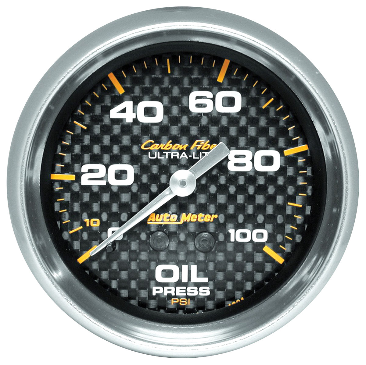 AUTOMETER 197077 Monte Carlo Gauge, Carbon Fiber Series 25/8" (Oil Pressure 0100 PSI) with