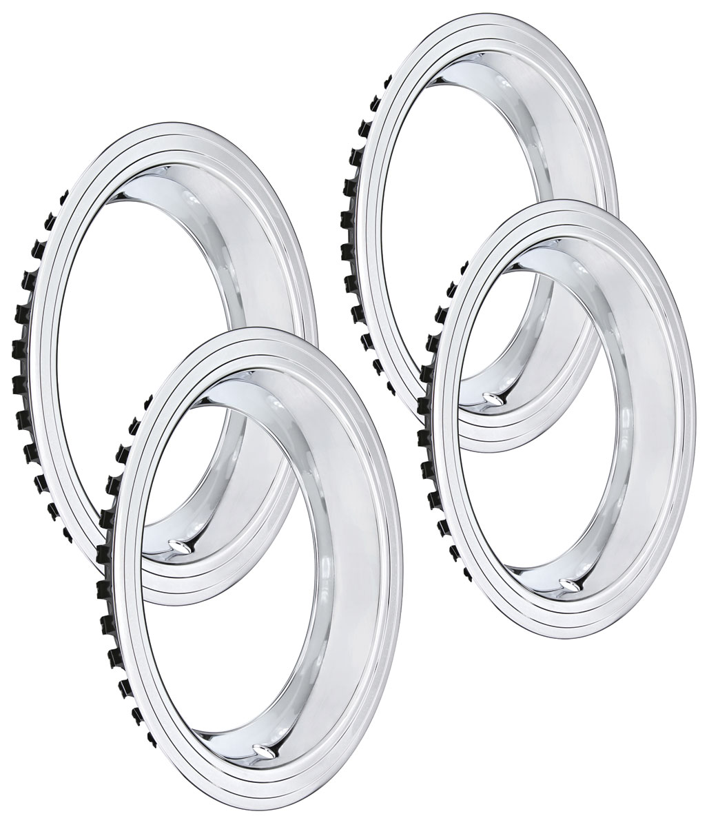 19611977 Cutlass/442 Wheel Trim Rings, Reproduction Stepped Lip 15" X