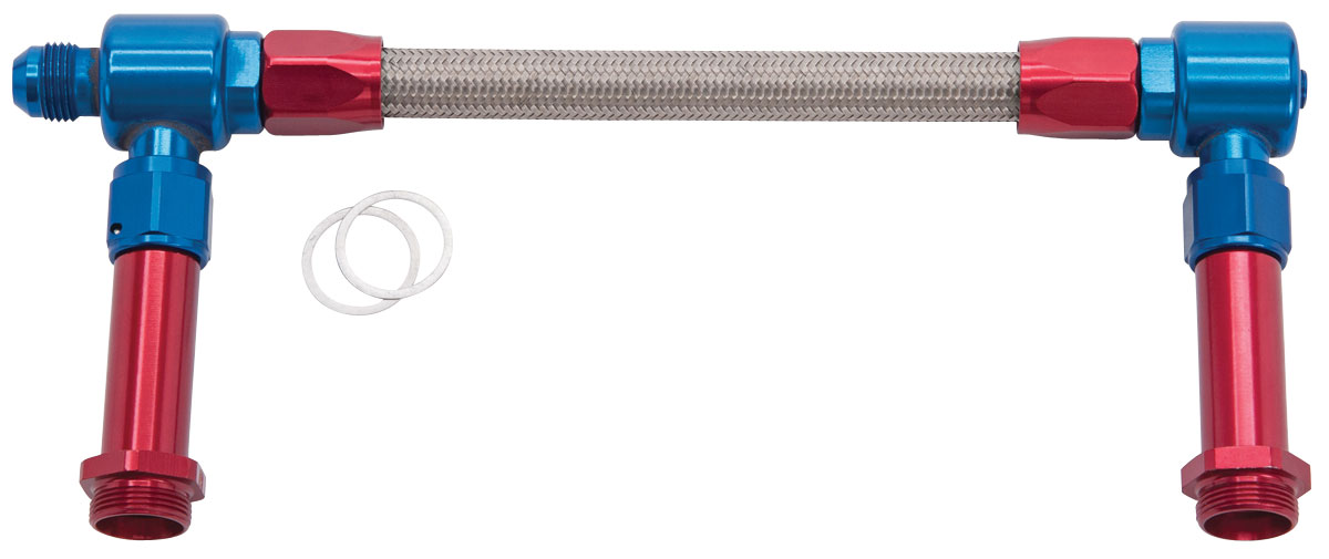 Holley Carburetor Braided Stainless Steel Dual Feed Fuel Line BYPASS REGULATOR