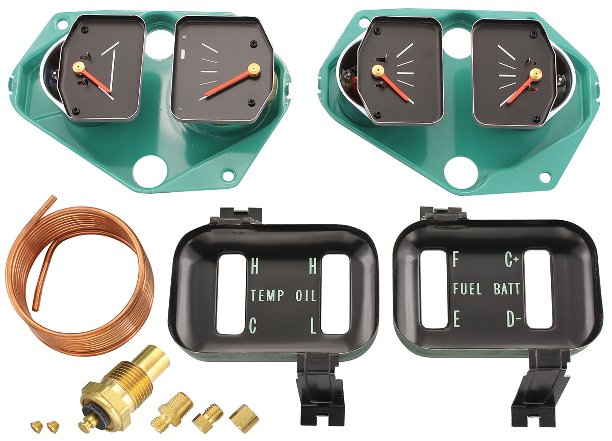Chevelle Gauge Conversion Kit, 196667 Standard Oil Pressure w/Ammeter