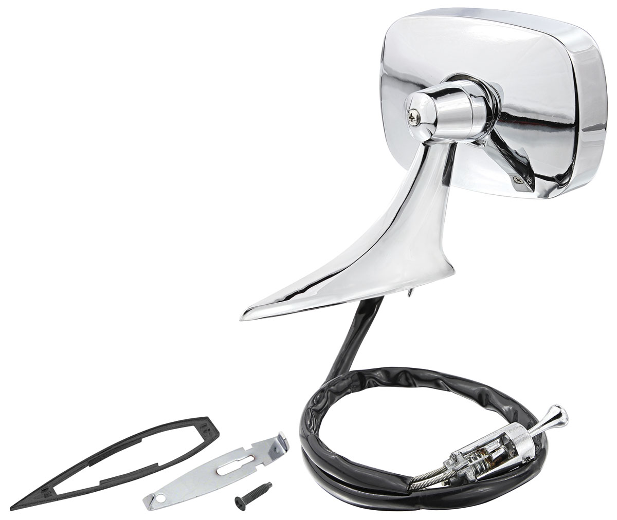 1968 Chevelle Mirrors, Outer Remote Rectangular Left