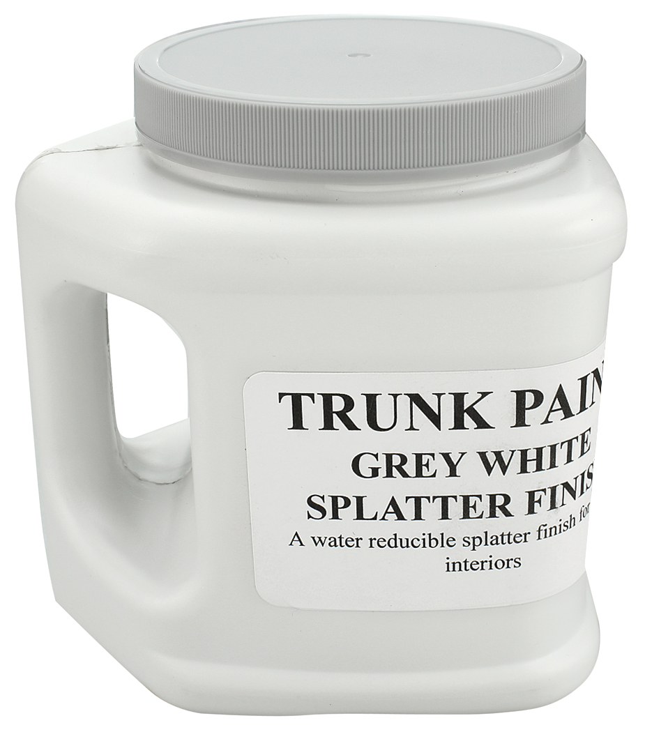 Trunk Spatter Paint (Quart Bottle) Gray/White