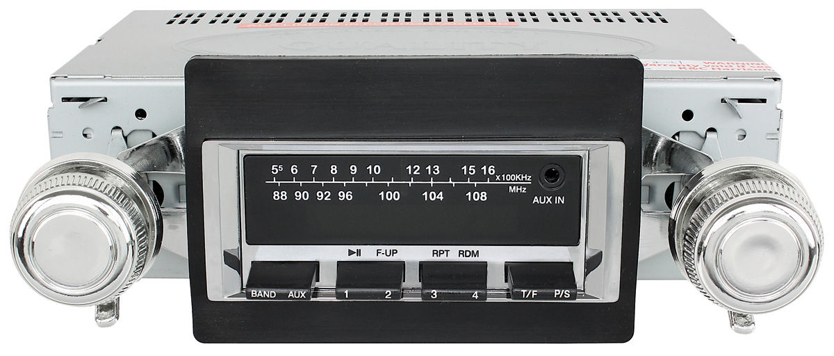 Chevelle Stereo, Vintage Car Audio 300 Series chrome Fits 196667