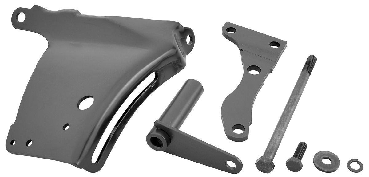 19691972 Chevelle Alternator Bracket Set SmallBlock Black (7Piece
