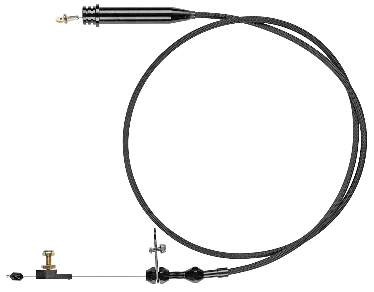 Lokar Transmission Kickdown Cable (Stainless Steel) Black TH350 Fits