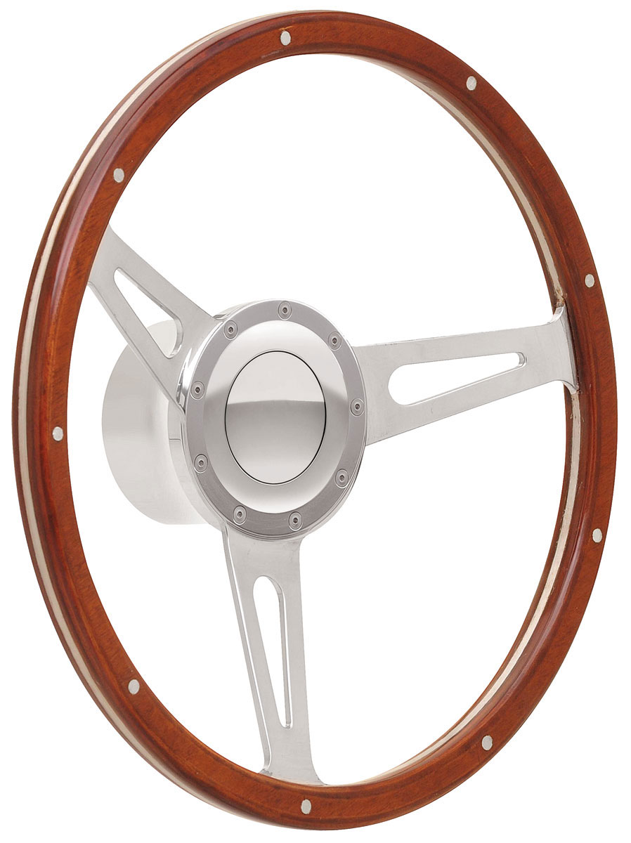 GTO Steering Wheel Kits, Retro Cobra Wood large cap, early mount Fits