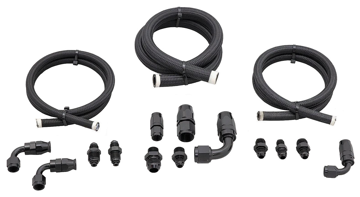 March Performance Power Steering Hose Kit, Braided Stainless