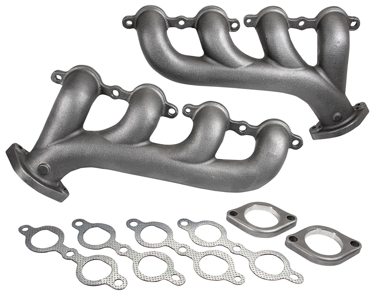 CPP Chevelle Cast Iron LS Exhaust Manifolds with head pipe adapters