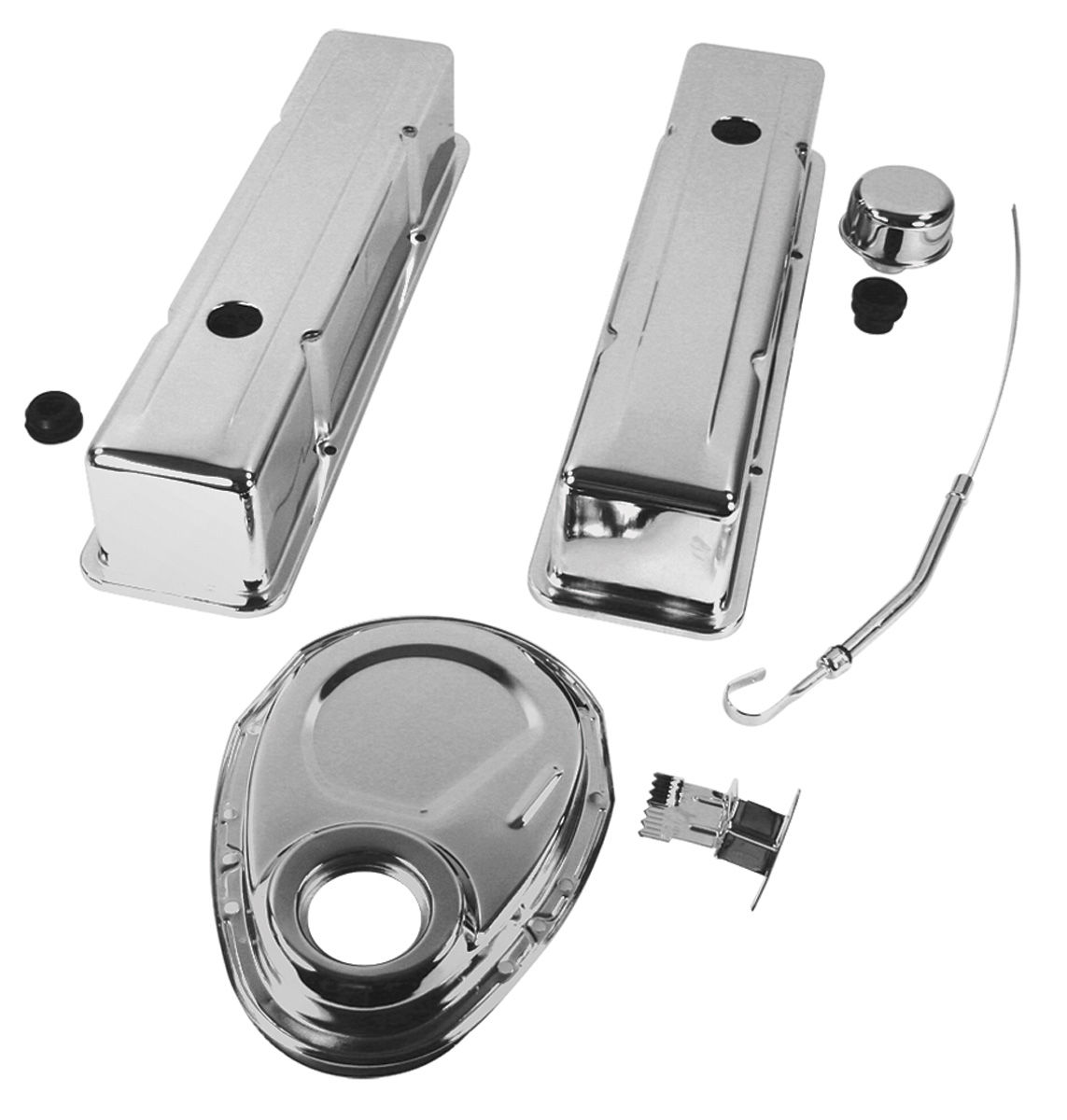 196477 Chevelle Engine Accessory Kit, SmallBlock Chrome Chevy Tall