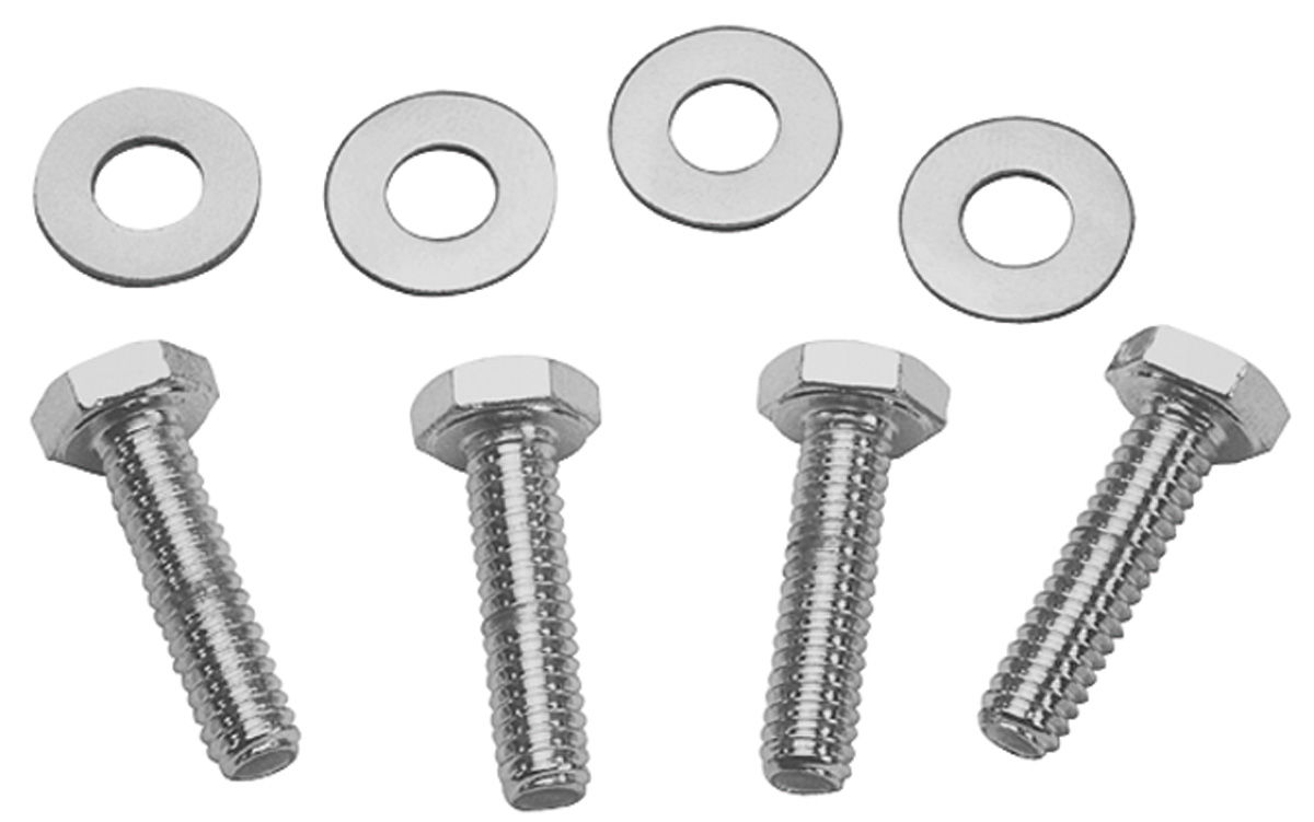 196477 Chevelle Valve Covers Bolts, Chrome 33/8" Long 1/4"20 Button