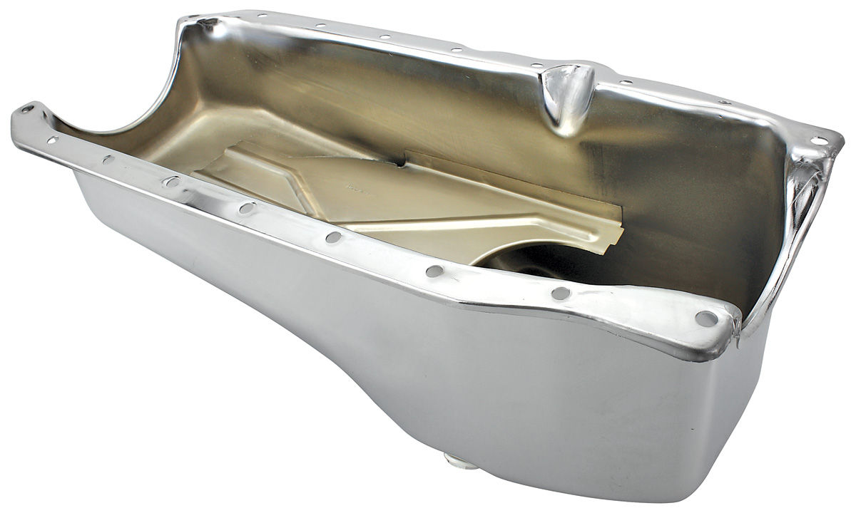 Monte Carlo Oil Pan, Replacement Chrome w/larger main seal Fits 198588