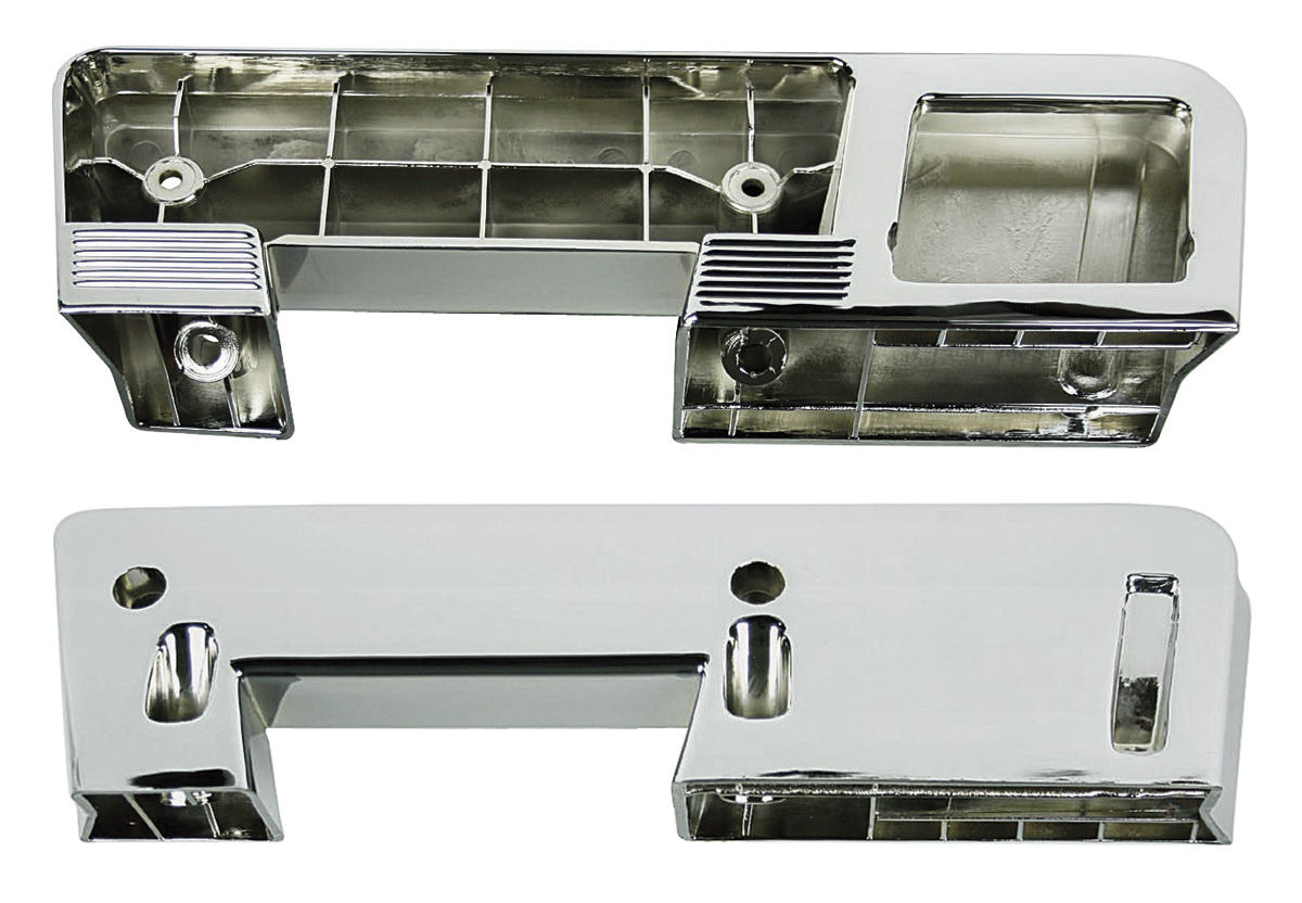 Restoparts Chevelle Armrest Bases 1964 67 Chrome Rear