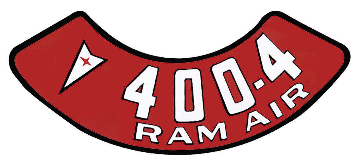 196173 GTO Air Cleaner Decal 4004V Ram Air