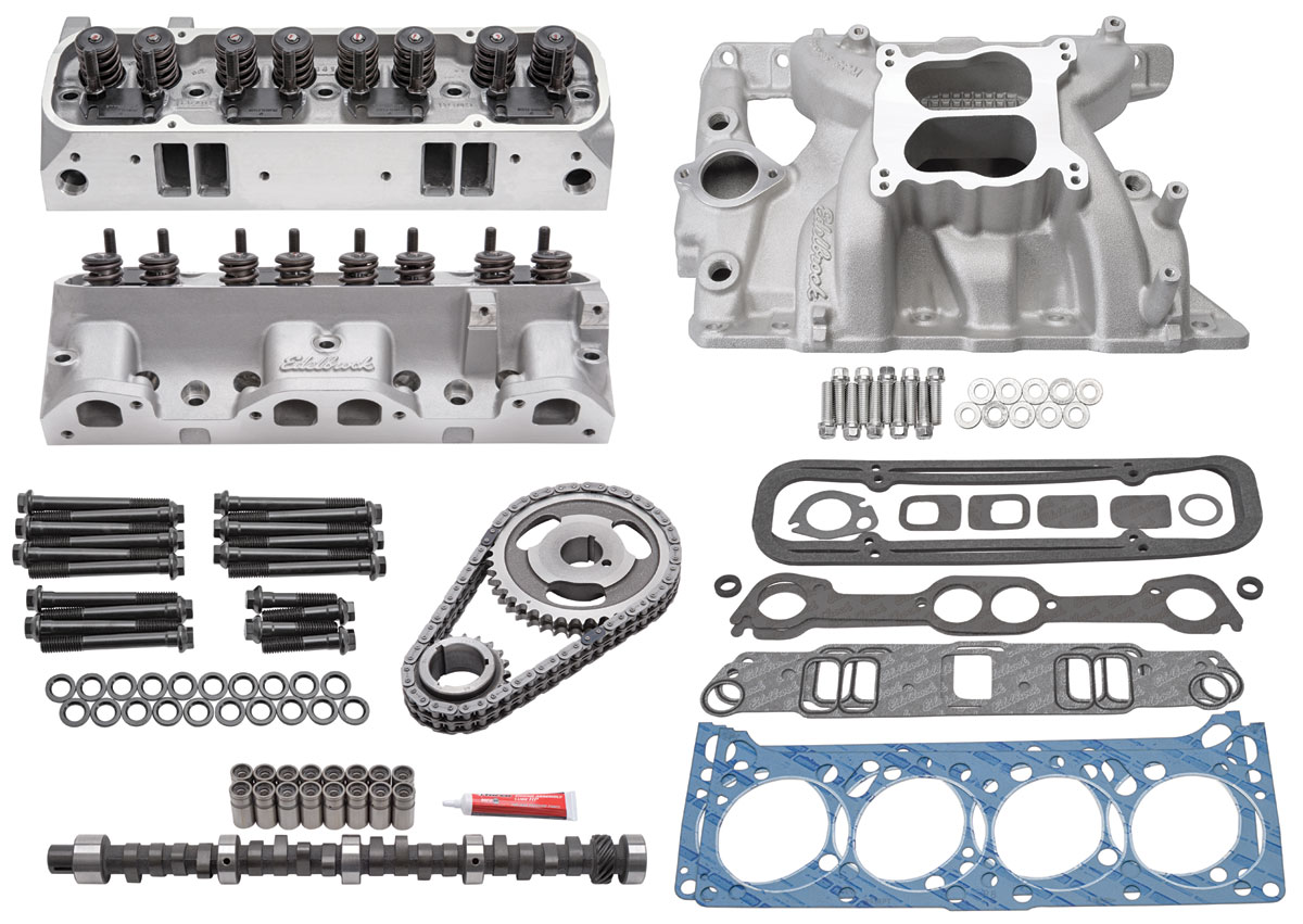 GTO TopEnd Kit, Edelbrock, Power Package 389467, 72cc heads, 471 HP