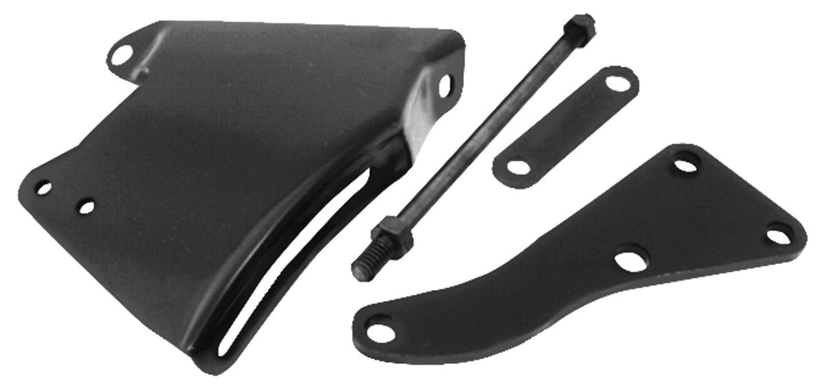Chevelle Alternator Bracket Set BigBlock black (4piece) Fits 196972