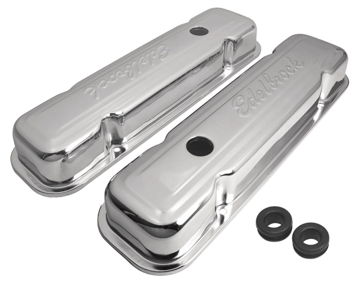 Edelbrock GTO Valve Covers, Chrome standard Fits 196173 GTO