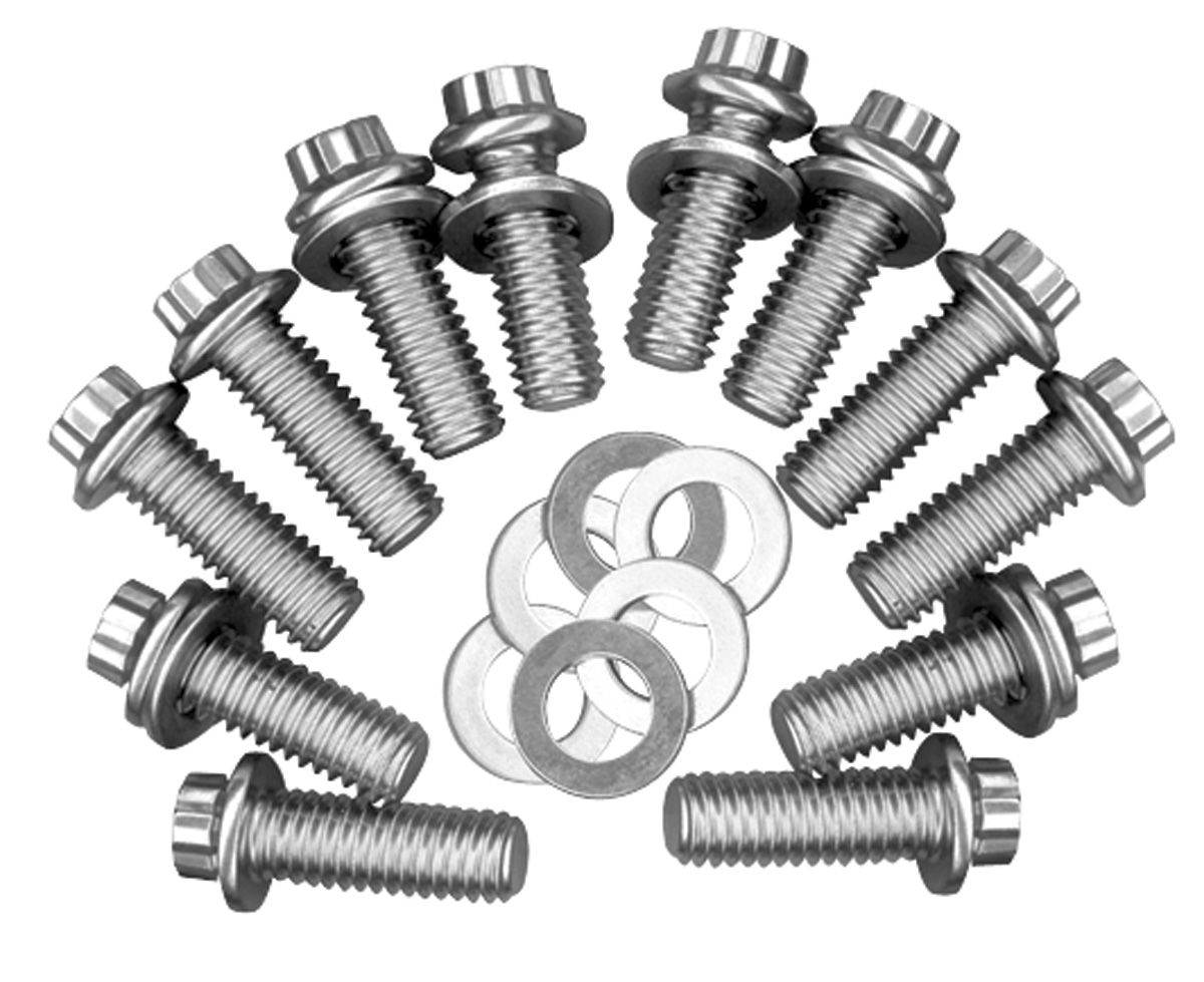 196473 GTO Intake Manifold Bolts 12Point Head Black Oxide, by ARP for