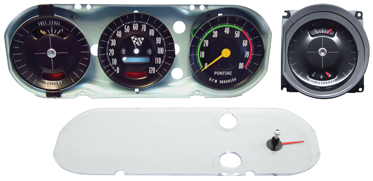 1965 Gauge Cluster Assembly, Premium GTO Rally Gauge (Late Style
