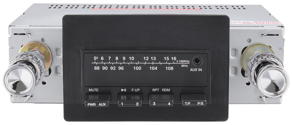 Grand Prix Stereo, Vintage Car Audio 300 Series black Fits 196768