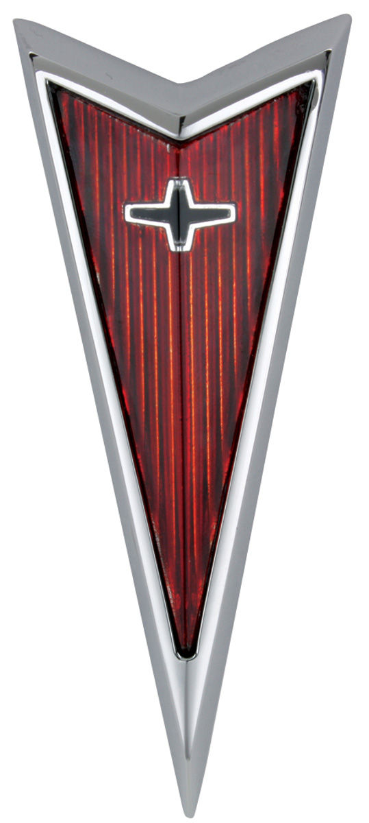 Header Panel Emblem, 197172 Grand Prix (Arrowhead) Fits 197172 Grand