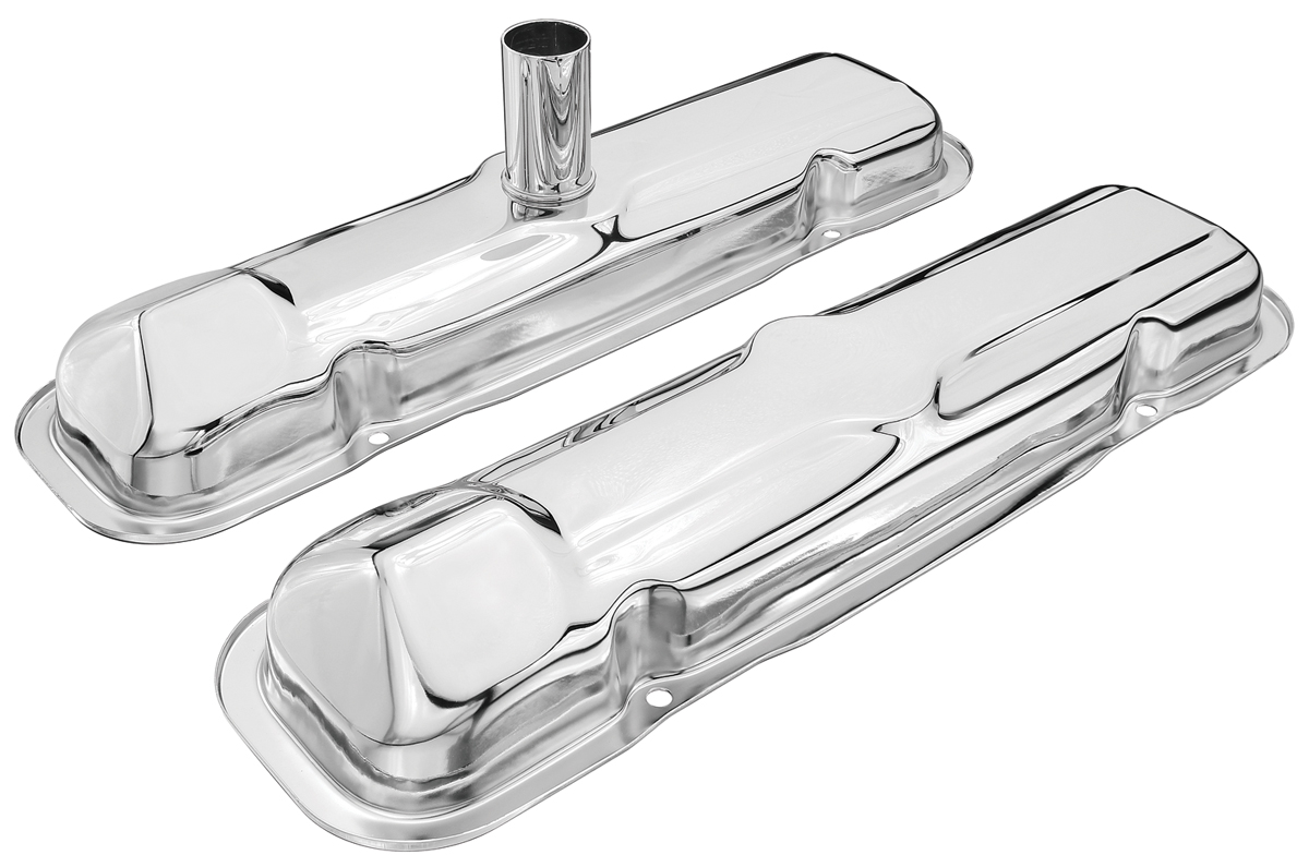 GTO Valve Covers, Chrome (Factory Duplicate) early tube for oil fill Fits 196364 GTO