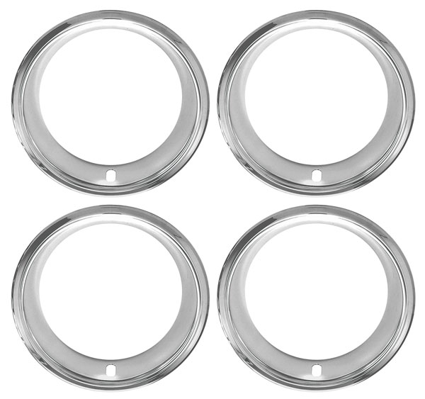 196473 GTO Wheel Trim Rings, Reproduction Rally (Stainless) Stepped