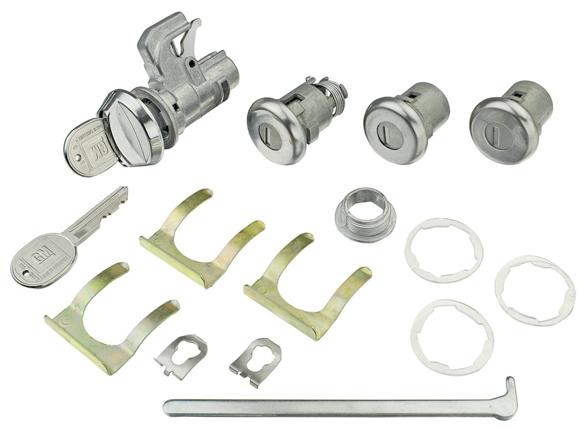 Chevelle Glove Box, Trunk & Door Locks Without Case round keys Fits