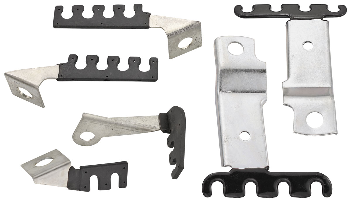 GTO Spark Plug Wire Brackets 6piece Fits 1968 GTO
