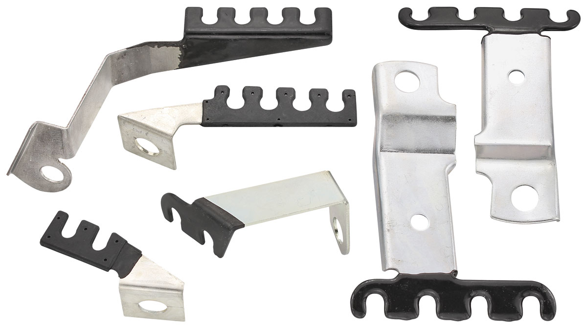 Gto Spark Plug Wire Brackets W Ac 6 Piece Fits 1969 Gto