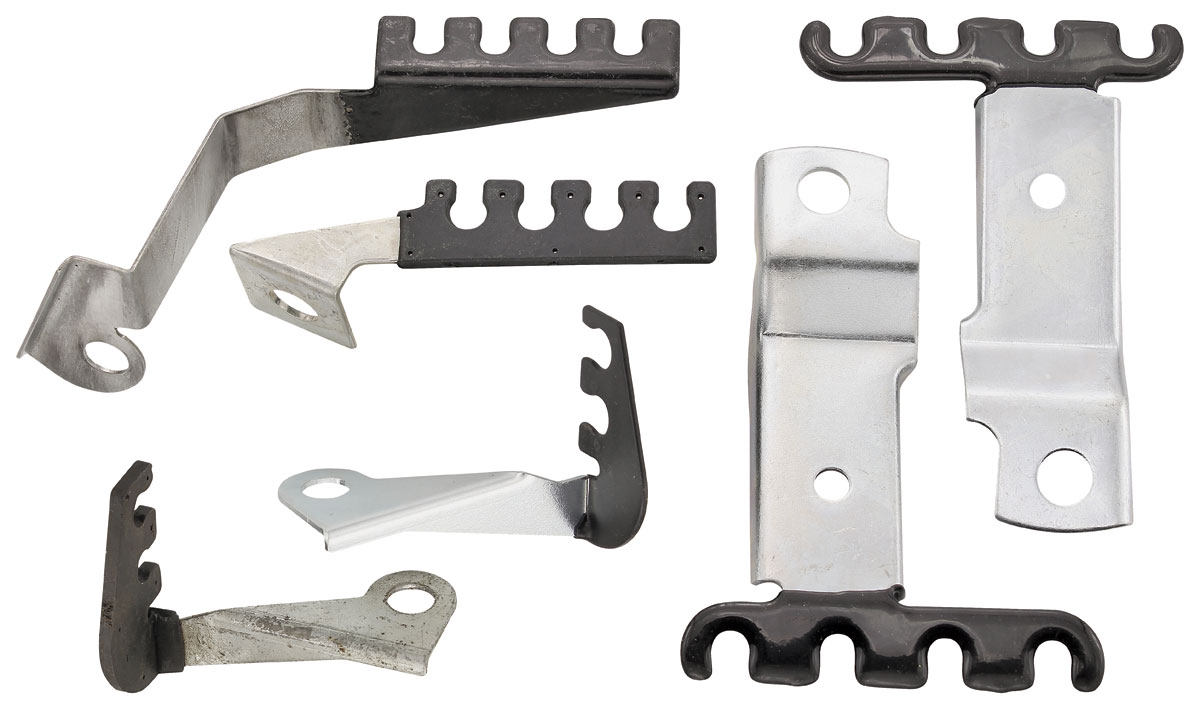 Gto Spark Plug Wire Brackets 6 Piece Fits 1970 Gto Opgi Com