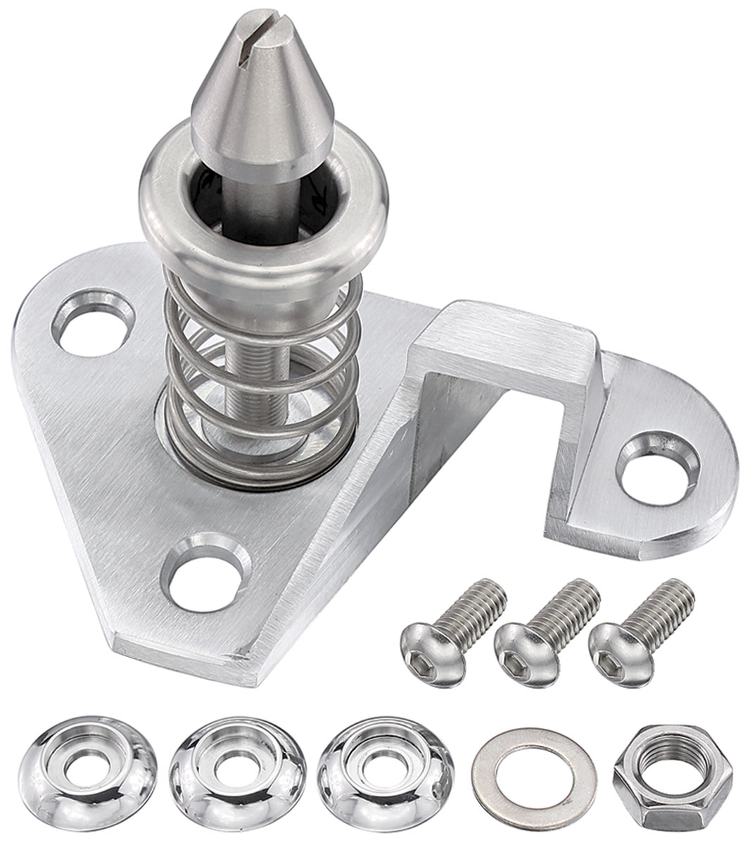 197072 Monte Carlo Hood Latch Catch Assembly, Billet Aluminum, by