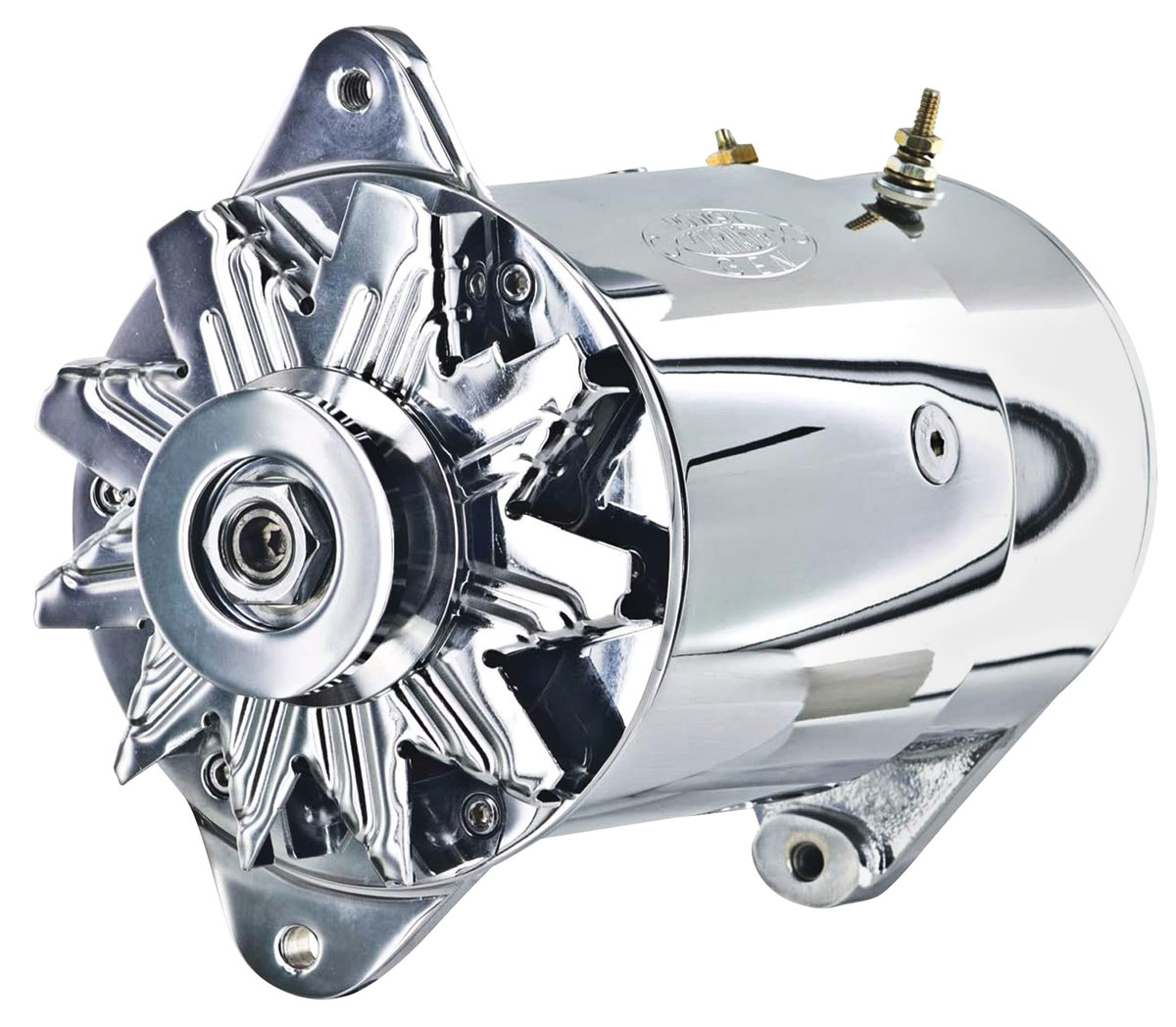 Powermaster GTO Alternator, PowerGen Long Housing W/Light Terminal
