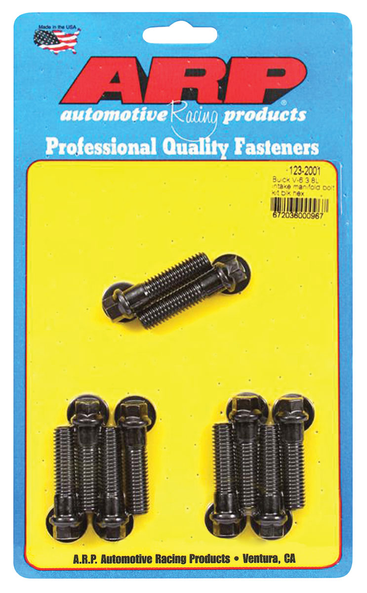 ARP Grand National Intake Manifold Bolts, Buick V6 3.8L V6, hex head