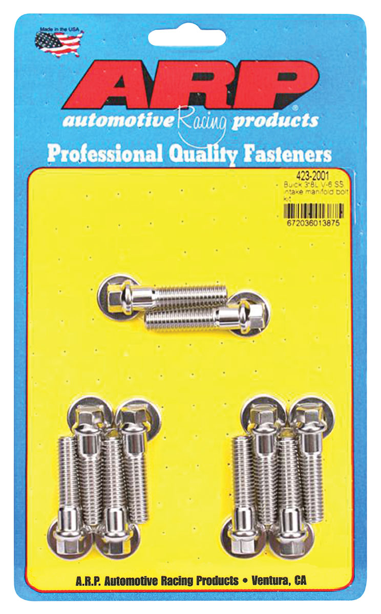 ARP Grand National Intake Manifold Bolts, Buick V6 3.8L V6, hex head