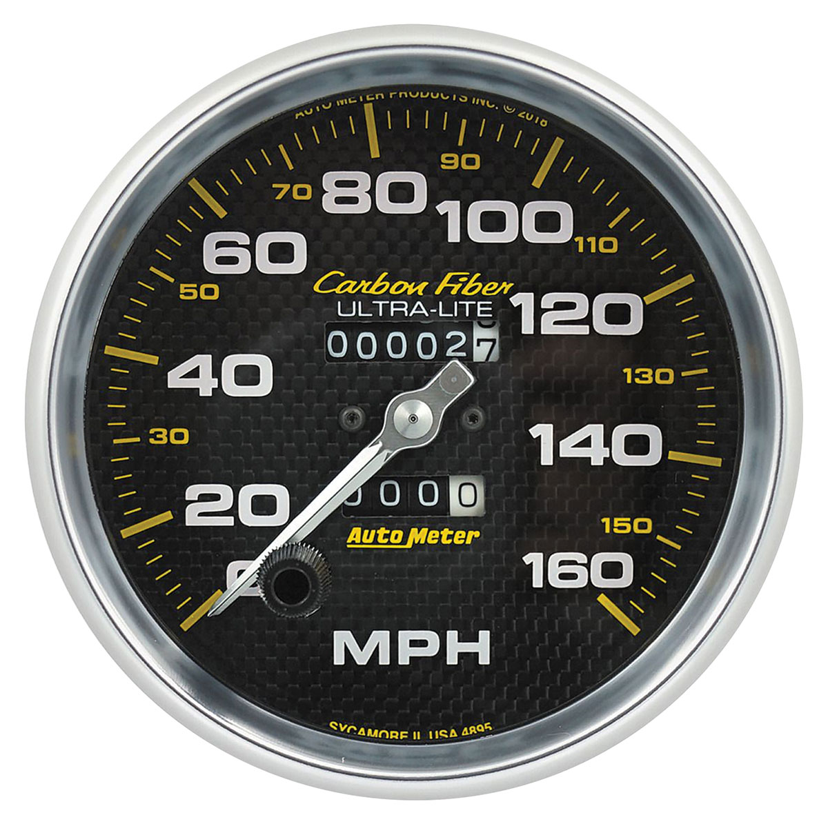 Autometer Gauge, Phantom Series 5" (5" Speedometer, Mechanical 160