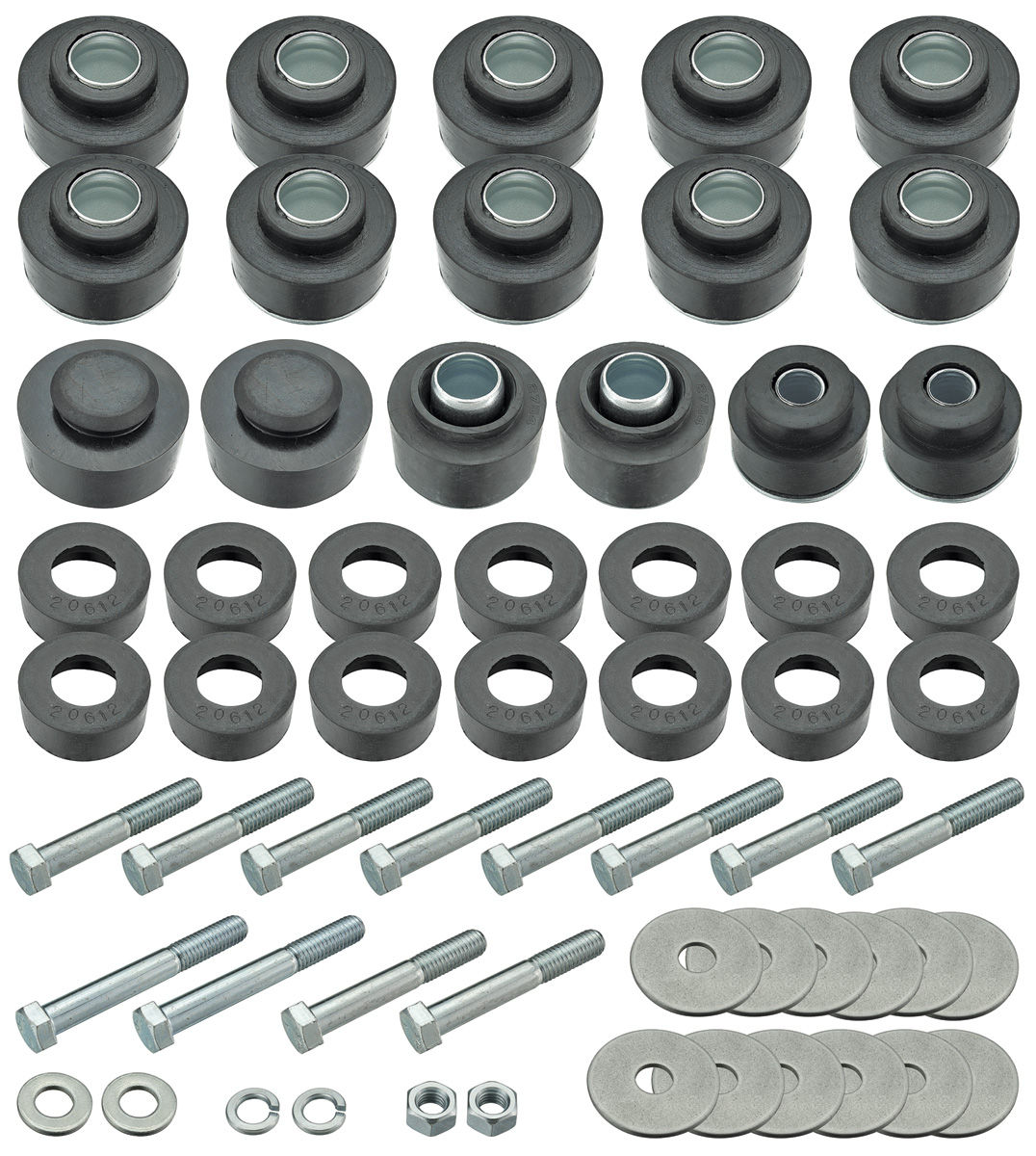 RESTOPARTS Monte Carlo Body Mount Bushing Kit with Hardware Fits 1970