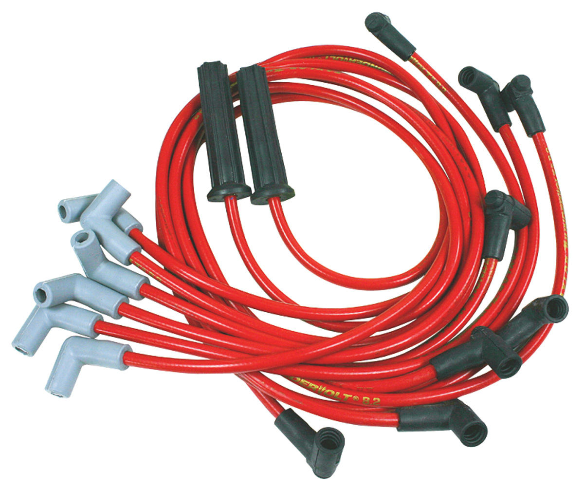 Taylor Spark Plug Wire, 8.2 mm Thundervolt (Custom Fit) SmallBlock red