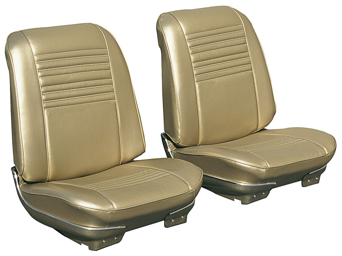 GTO Seat Upholstery, 1967 Beaumont Buckets, Front, by Distinctive Industries
