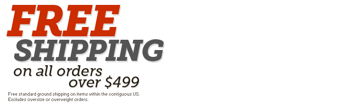 Free Shipping on All Orders Over $499